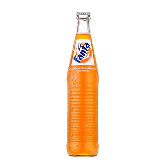FANTA ORANGE Imported MEXICAN Soda BOTTLE * GLASS *.