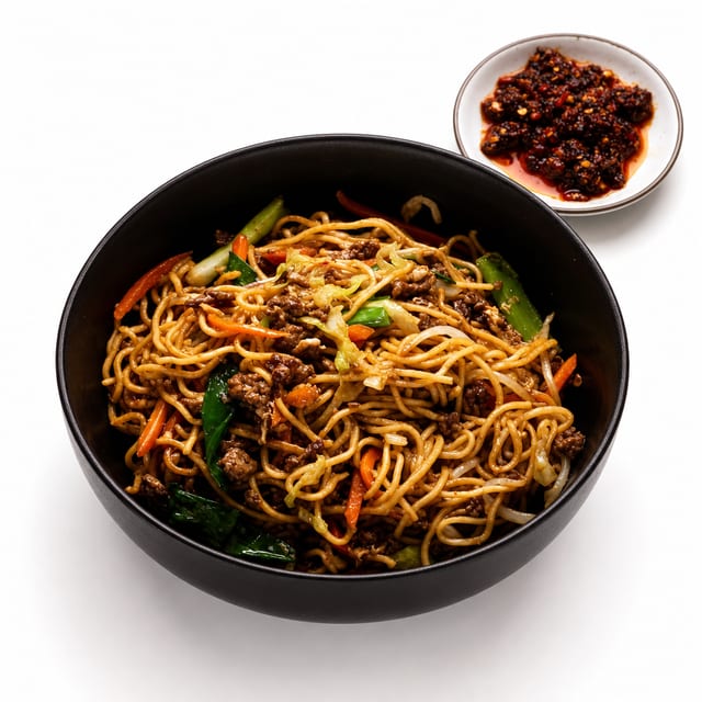 Black Pepper Chow Mein* NEW ITEM * MUST TRY * (LARGE).